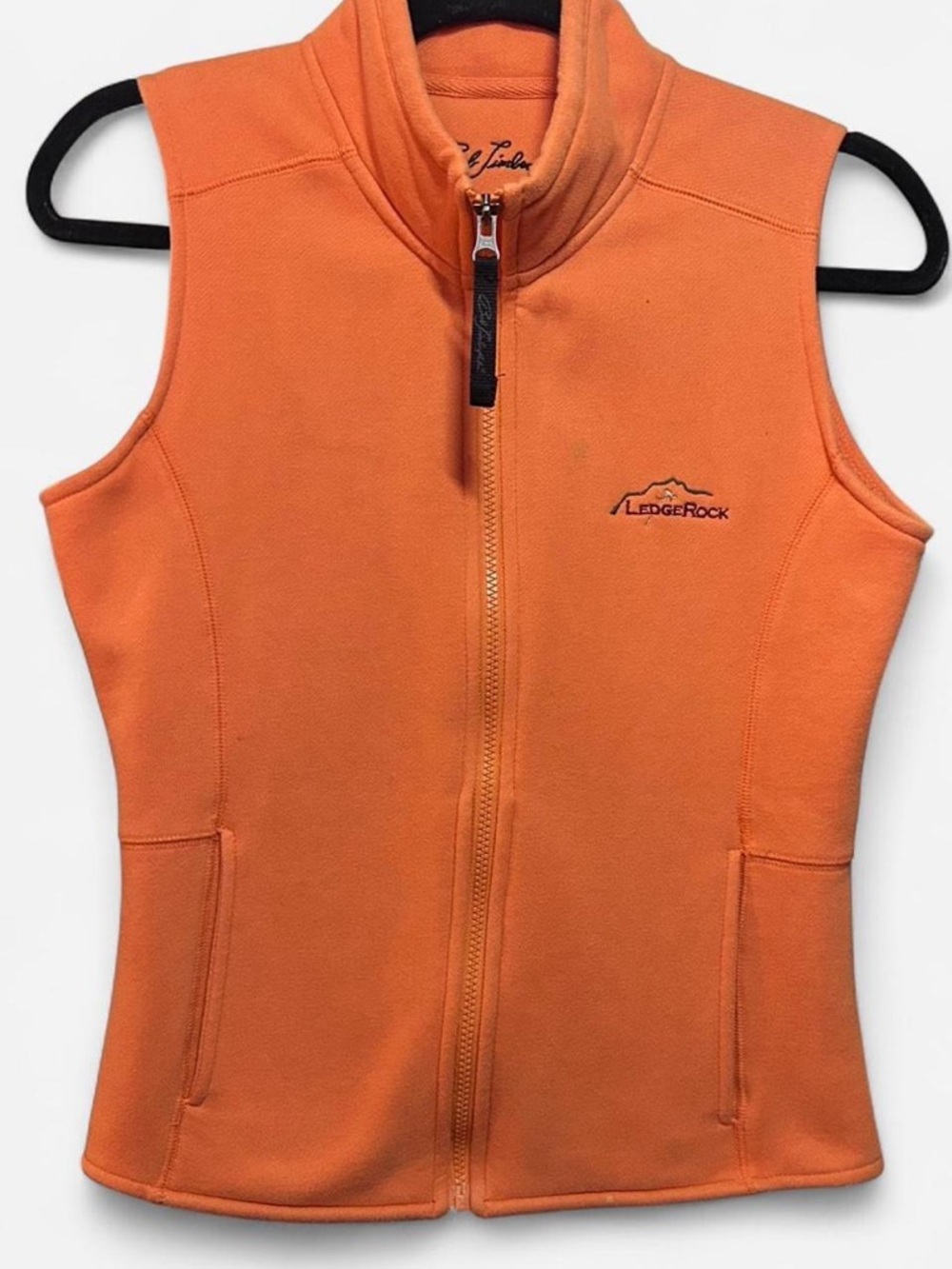 Bob Timberlake Signature Collection Women Small orange Fleece Vest Jacket